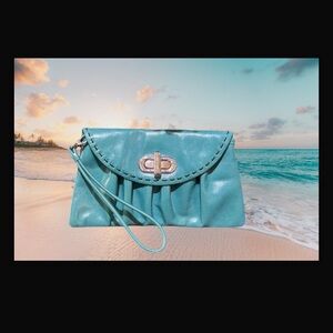 Brighton Wristlet Turquoise In Excellent Very Good Vintage Condition Must See